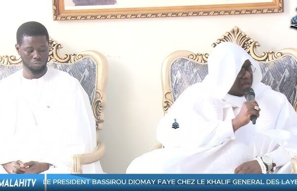 Religion : le President Diomaye Faye chez le khalife des layennes